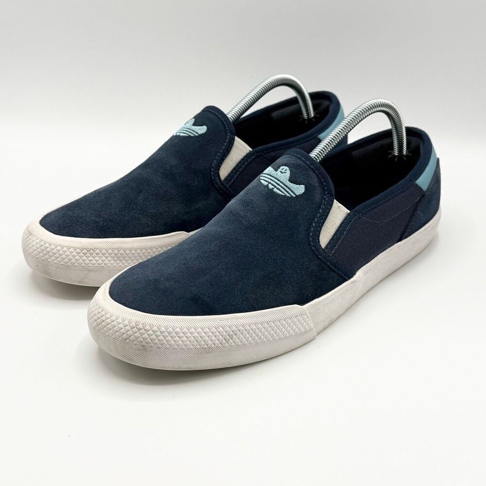 Adidas Schmoofoil Navy Blue Suede Slip On Sneakers - US Men’s 10